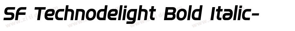 SF Technodelight Bold Italic字体转换